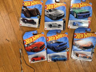Hot Wheels Lot of 6 Sealed Cars Batmobile BMW i8 Nissan Z Dodge Demon McLaren