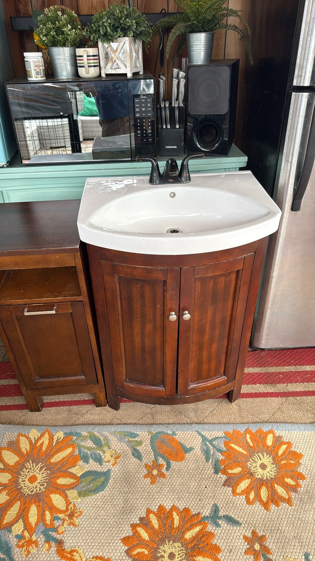Bathroom Sink And Cabinet 
