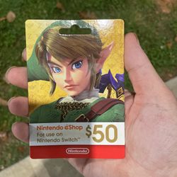50$ USD Nintendo Card For Switch Or Any Nintendo Shop
