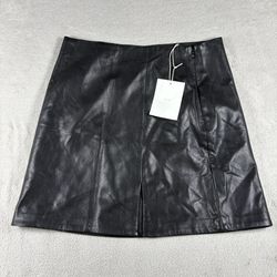 Oak + Fort Pleated Mini Skirt Women’s Size 8 Black NWT #407