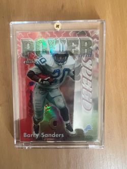 1998 Topps chrome Barry sanders Power and Speed refractor #2