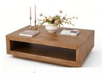 🤎Beautiful Mango Wood Contemporary Coffe Table 🤎 (Hablo español)