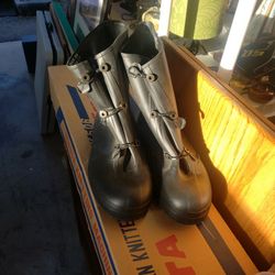 Rubber Galoshes Boots Waterproof Sz 13