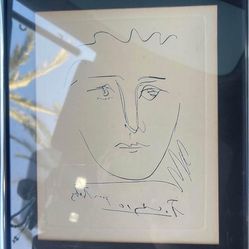 Pablo Picasso "Pour Robie" Signed Original Etching Print 1960 🖌️🎨 Vintage W/Certificate