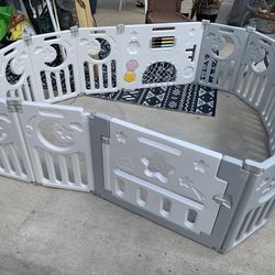 Baby Playpen Baby Toddlers, 14 Panel Foldable Playpen Adjustable