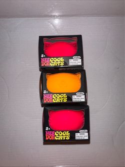 Schylling Nee Doh Cool Cats Squeeze Toys – Set of 3