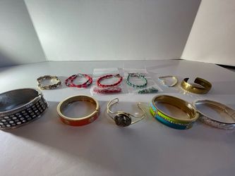 5 clasp bracelets & 6 cuff bracelets & 3 sterling silver bracelets