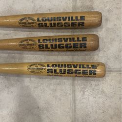 Wooden Baseball Bats 3 Cupped Louisville 70s Vintage 