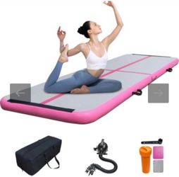6.6ft Inflatable Gymnastics Air Tumbling Mat Air Cushion for Yoga Fitnes