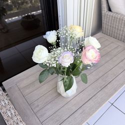 Chic Geometric Flower Vase + Bouquet