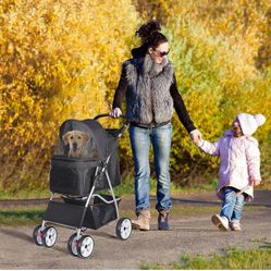 4 Wheels Pet Stroller 