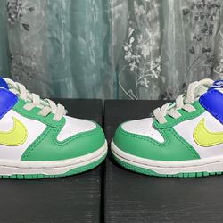 Nike Dunk Low Stadium Green Royal Blue Toddler Size 5.5 