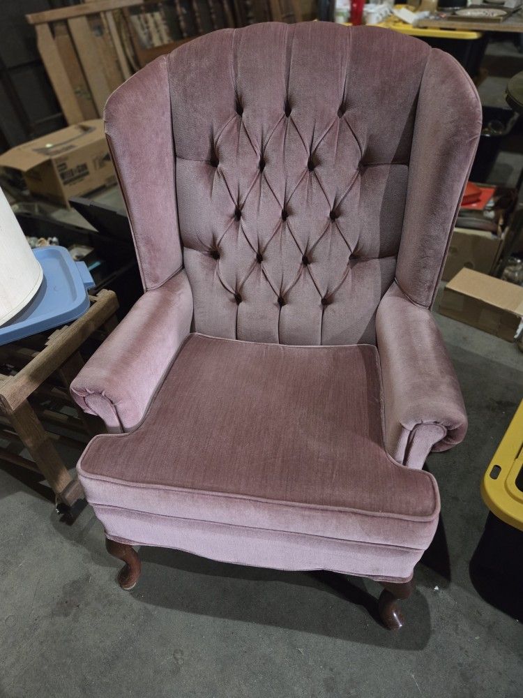 vintage or traditional style wingback chair