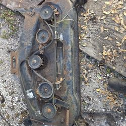 ((READ AD))((54" DOUBLE Front Bar Mount Craftsman/husqvarna DECK)) Riding Mower 