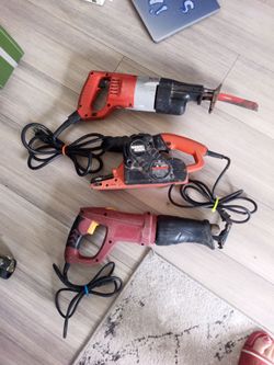 3-Piece Power Tool Lot: Milwaukee Sawzall, B&D Belt Sander, Chicago Electric Saw
