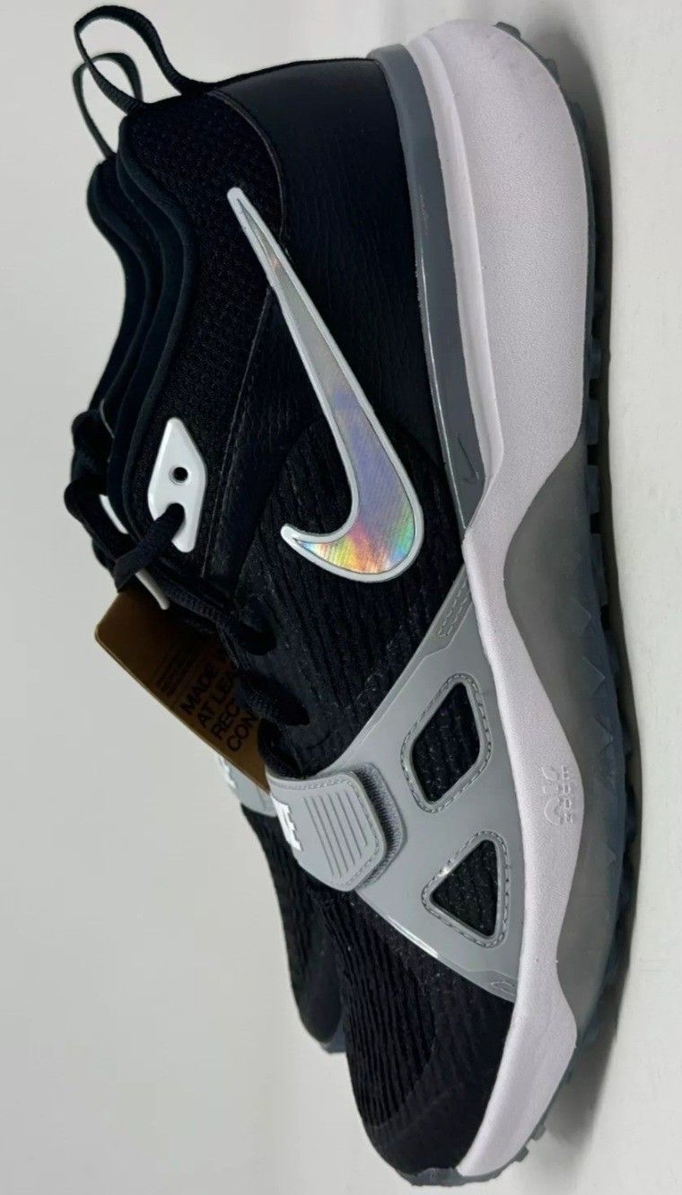 Brand New Nike Air Zoom Diamond Elite Baseball Turfs Black Grey Sizes 6.5