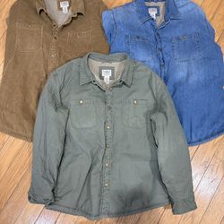 3 LL Bean Mens 1912 Heritage Fleece Lined Shirt Jacket XL Corduroy.    Carhartt Patagonia Nike Adidas Jordan Jersey Shirt      Pick Up 61st and 1st   