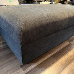 Ottoman with storage, Gunnared medium gray IKEA