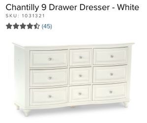 Chantilly 9 Drawer Dresser plus Chantilly Mirror
