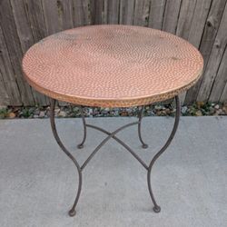 Copper Side Table, Outdoor Furniture 