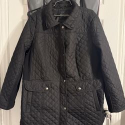 Black Long Women Coat Size 2X