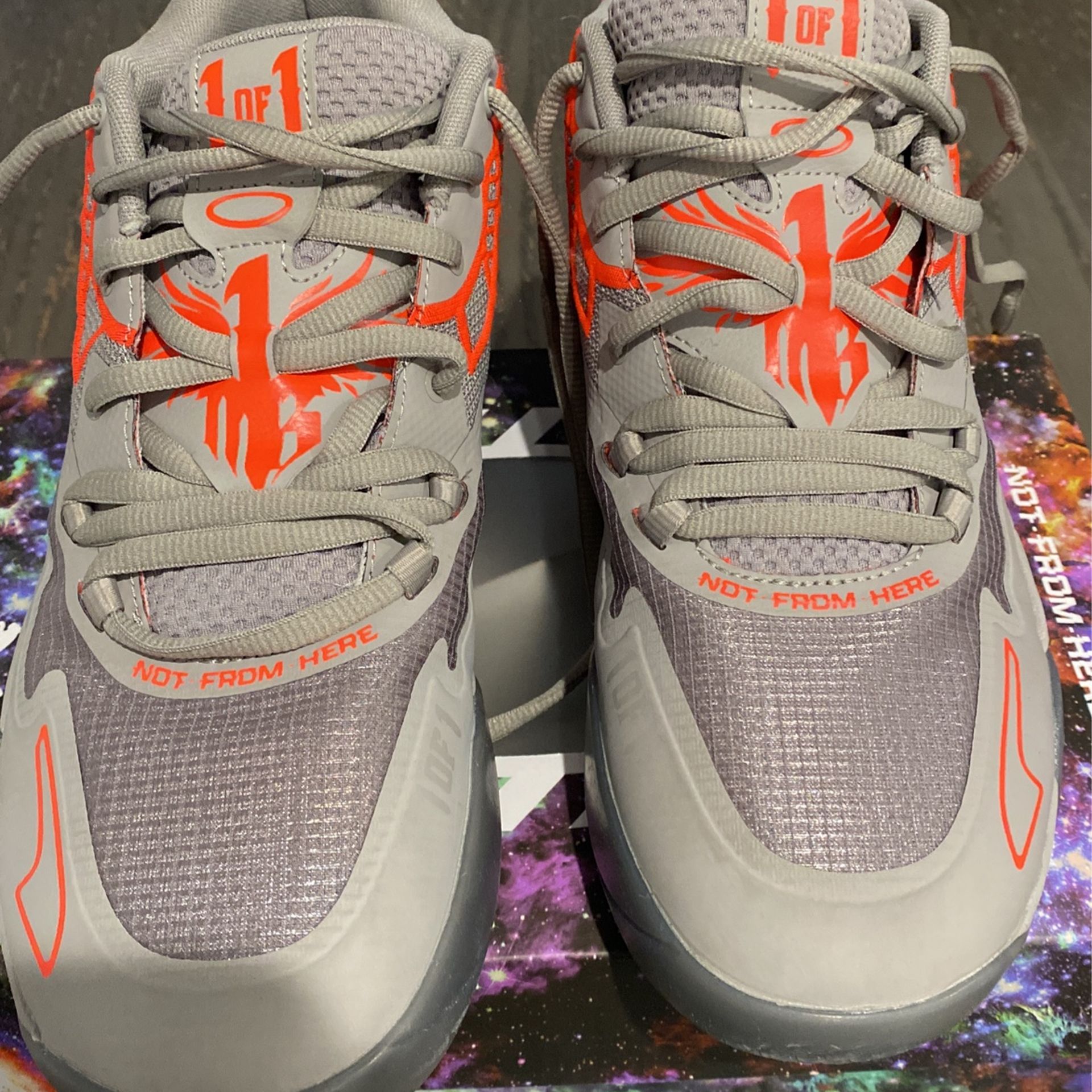 Lamelo Ball Shoes MB1 Orange And Grey