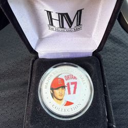 2018 Highland Mint Shohei Ohtani Silver Played Coin Rookie Year 