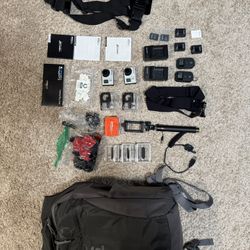 2 GoPro Hero 3 Plus. With Backpack And Other Accessories 