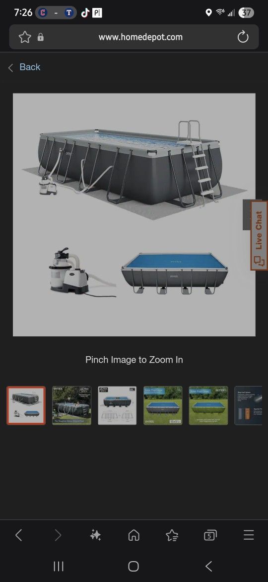 Intex 18x9 52 In Deep Rectangular Pool