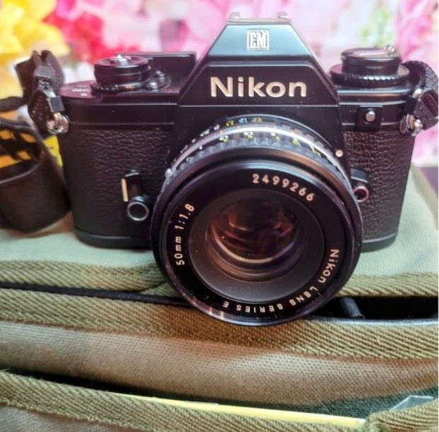 Vintage NEW Nikon EM Film Camera with Additional Lens
