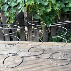 Old metal bed springs.  Used for crafts.