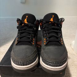 Air Jordan 3 Black Orange Sneakers