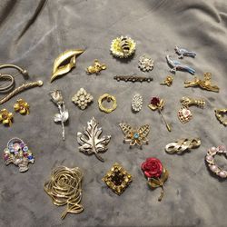 Vintage Broochesand Pins, Lot