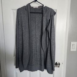 Grey Long Cardigan Sweater
