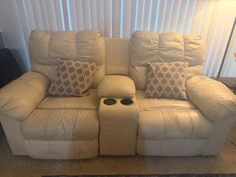 Leather 2 seater recliner sofa