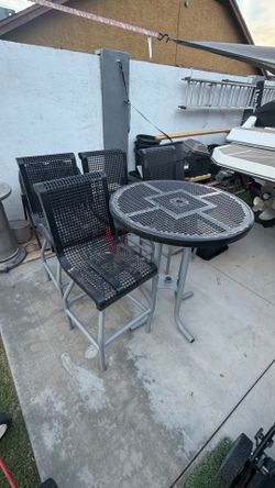 Outdoor bar height table