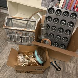 Vintage Terrarium And Kitchen Items 