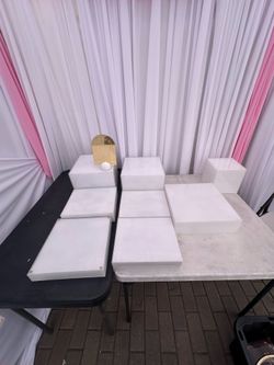 White Acrylic Display Risers Set
