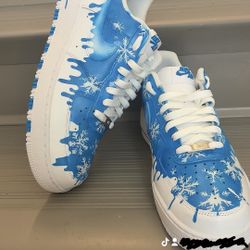 Custom Snow Flake Air Force 1s