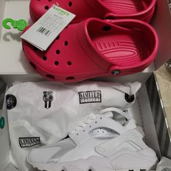New Women's Nike Air Huarache & Crocs Size 6