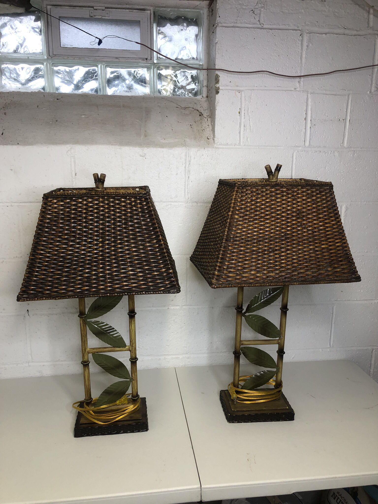 Set Of Tropical Theme Lamps