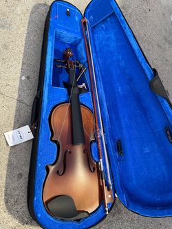 FEVER 3/4 Acoustic Violin Maple Varnish 4 String with Bow Case Chinrest