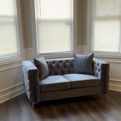 Dart Grey 2 Piece Couch Set