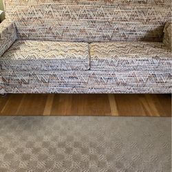 Sleeper Sofa- Brown And tan- Great For Small Spaces