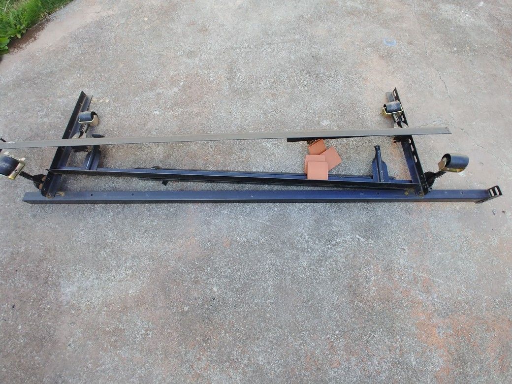Queen size bed frame with wheels & wheel stoppers