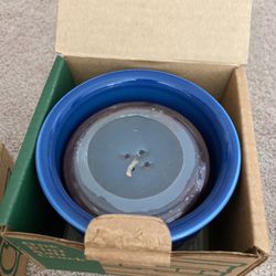 BN Longaberger Pottery One Pint Crock W/ Candle