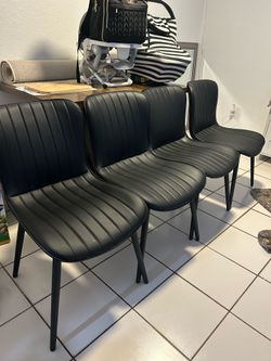 All Black chairs