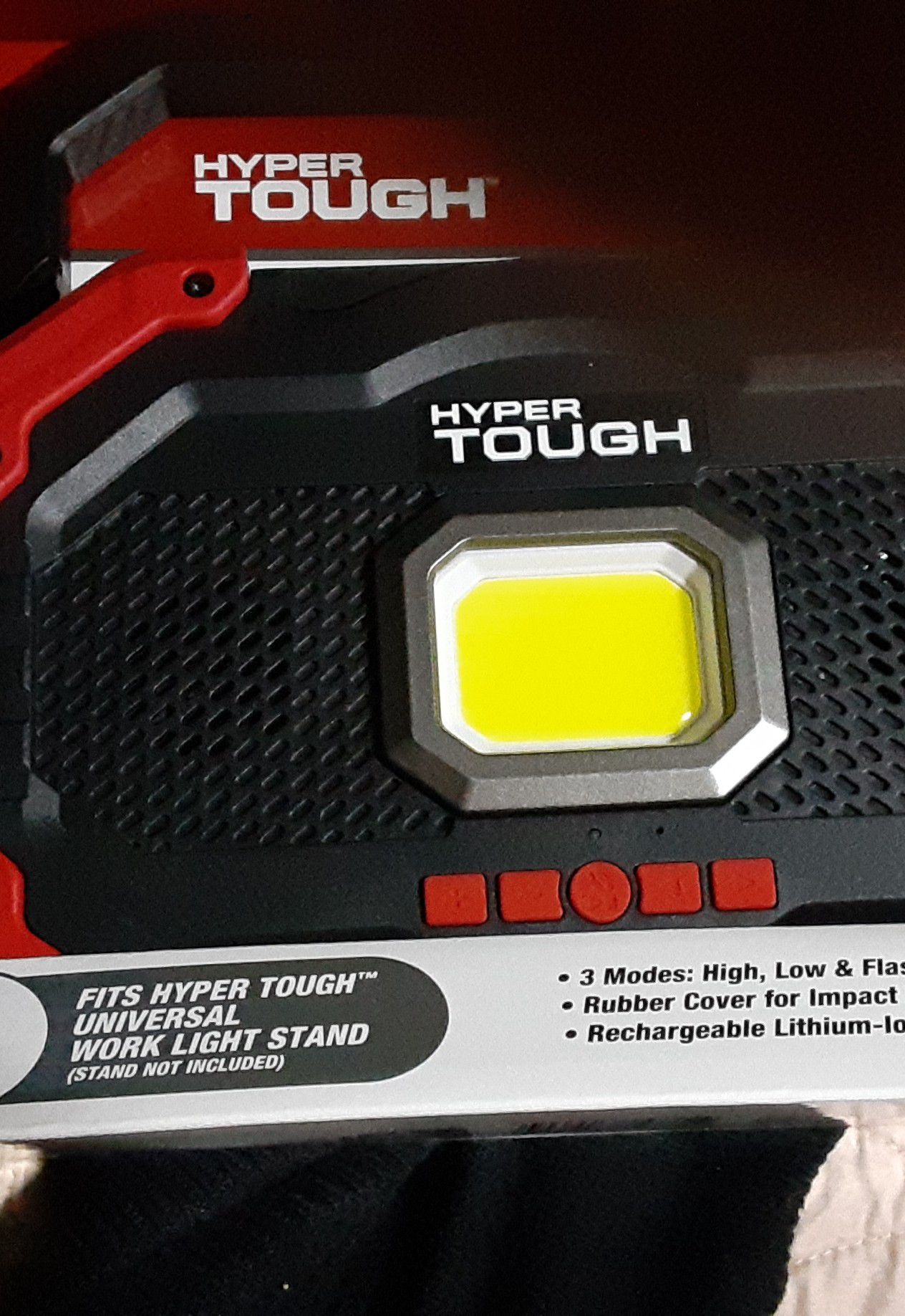 Hyper tough rechargeable worklight with bluetooth speaker