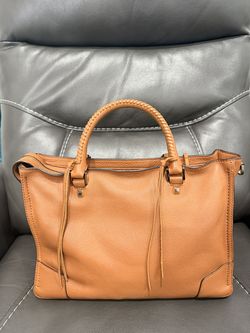 NWOT Rebecca Minkoff Regan Satchel Tote Handbag Natural Brown Crossbody Bag