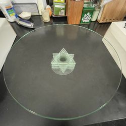 Three Piece Glass Sedar Table Set